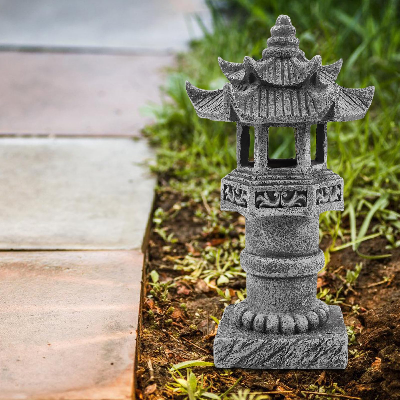Pagoda Statua z Żywicy Stylu Azjatyckim Ozdoba Do Ogrodu Zen i Trwała Idealna Dziedziniec Ogród