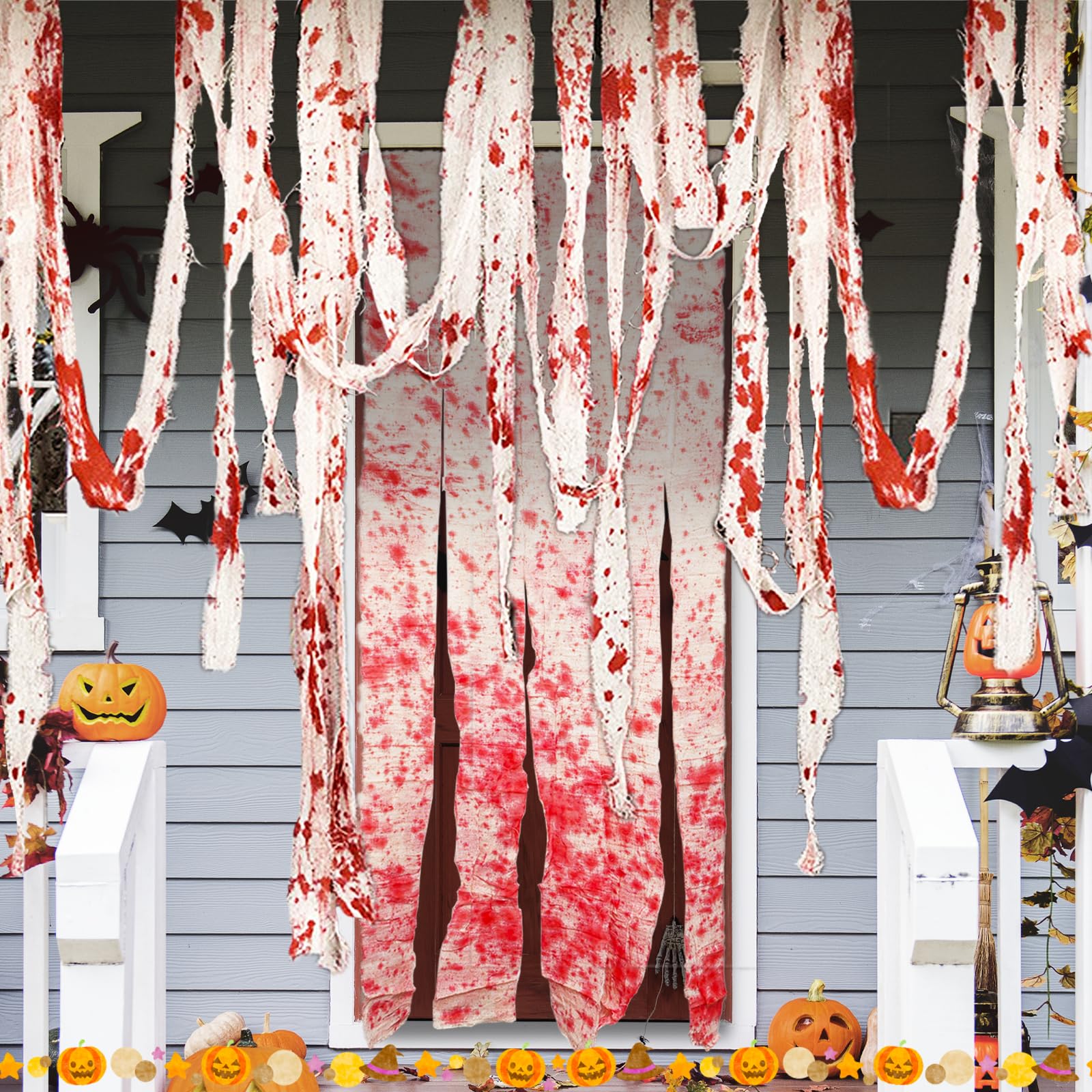 Décoration Halloween 10M Gaze Sanglante - Bandage Horreur Pour Maison Hantée, Portes Et Fenêtres