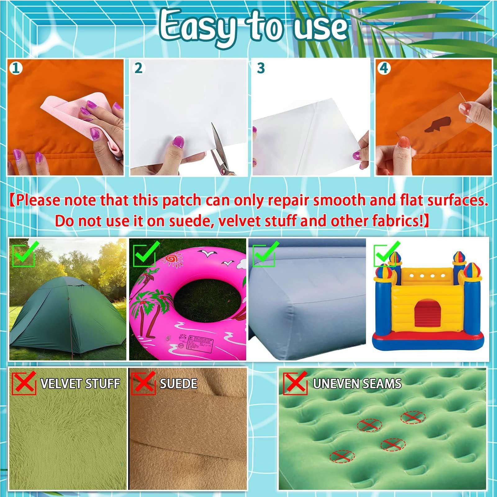 6 Teile/Satz TPU Pool Aufblasbare Reparatur Flicken Transparentes,