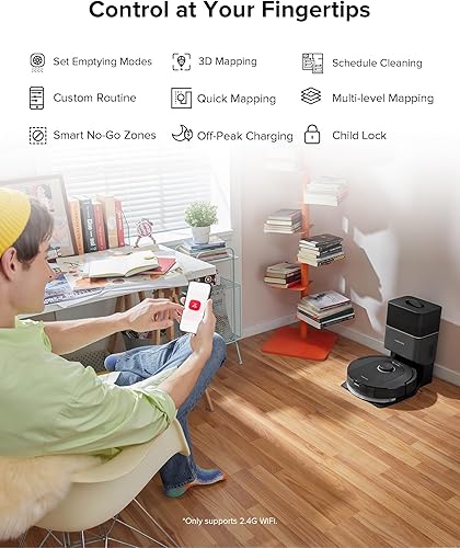 Miniatura 6 de roborock Q5 Pro+ Robot aspiradora y trapeador, autovaciado, succión máxima de 5500 Pa, cepillo DuoRoll, limpieza manos libres hasta 7 semanas