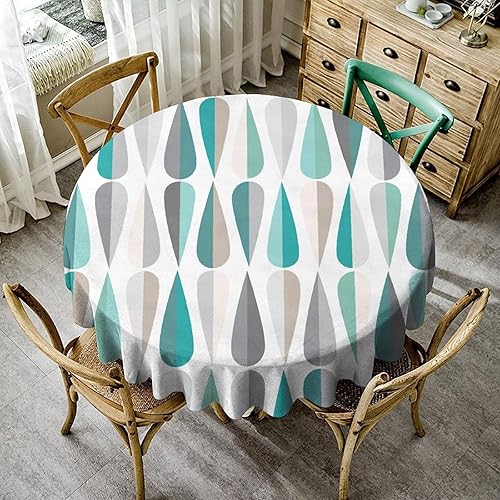 Vista 26 de Mantel floral retro de los años 70, diseño bohemio abstracto de flores amarillas naranjas para decoración de mesa de campo, granja, cocina, comedor