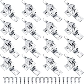 Lounsweer 16 Pcs Silver Heavy Duty Cabinet Door Latch
