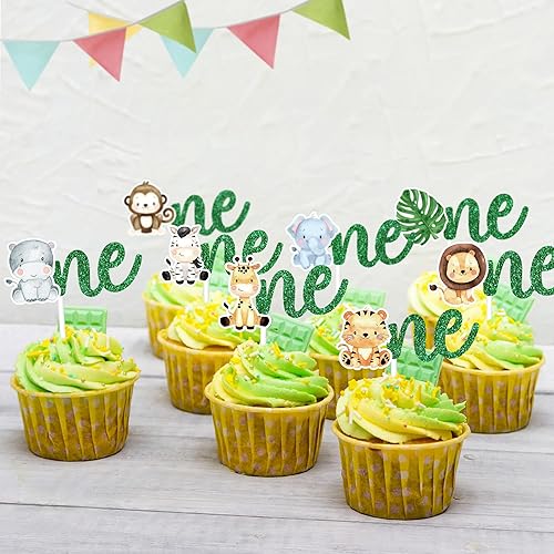 Miniatura 6 de Decoración para cupcakes de animal de granja, 24 piezas, purpurina rosa, para primer cumpleaños, cupcakes, acuarela, bebé, decoración temática de