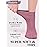 Hugh Ugoli Diabetic Socks for Women, Super Soft, Thin Ankle Socks, Wide, Loose, Non-Binding Top, Seamless Toe, 4 Pairs, P.Orange/R.Cloud/P.Blue/P.Pink, Shoe Size: 10-12