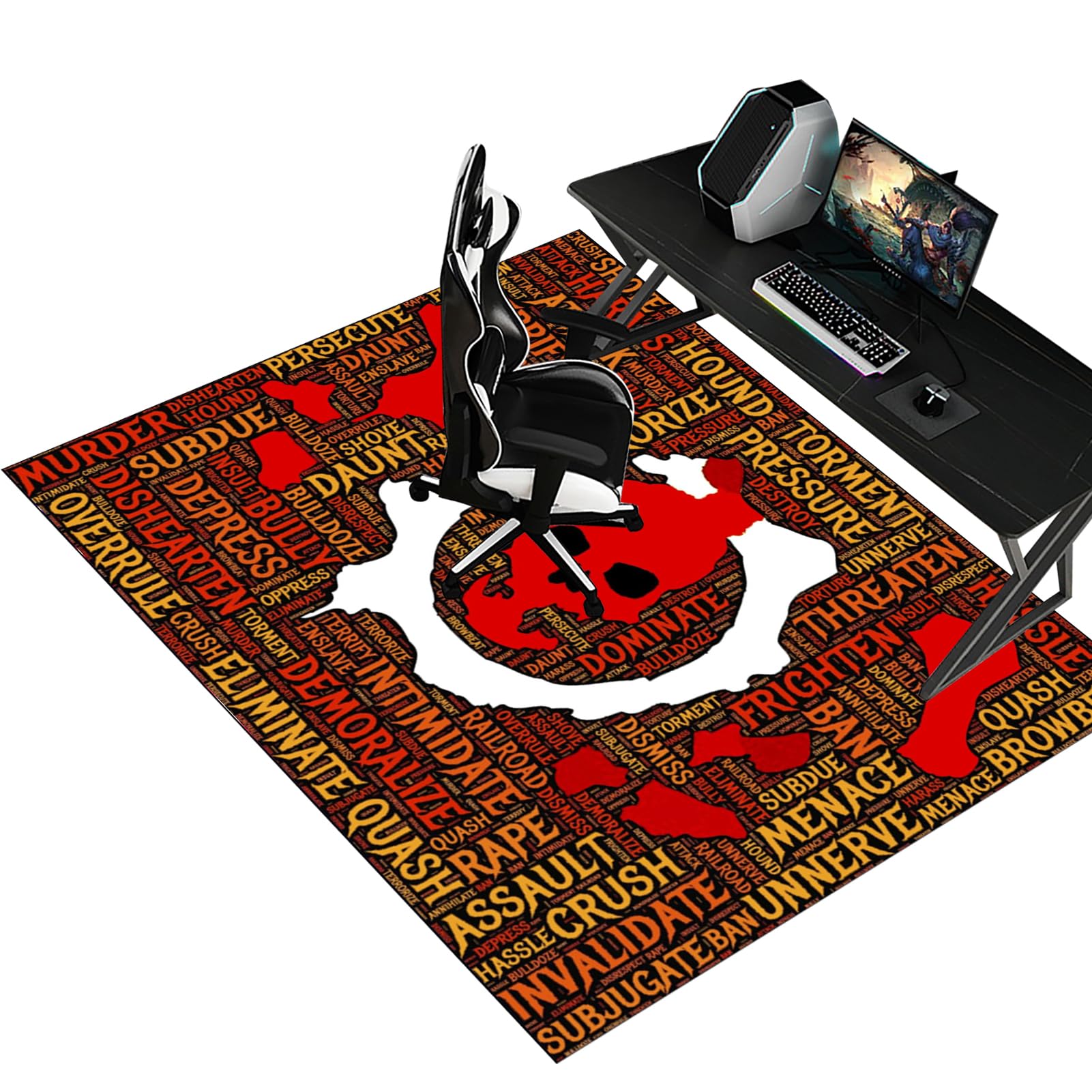 Fzamudng Office Chair Mat, Non-slip Carpet Protector Chair Mat, Gaming Chair Mat for Desks, Office and Home, Carpet Chair Mats, Protects Floors for Low and No Pile Carpeted Floors 120 x 150 cm — image 1