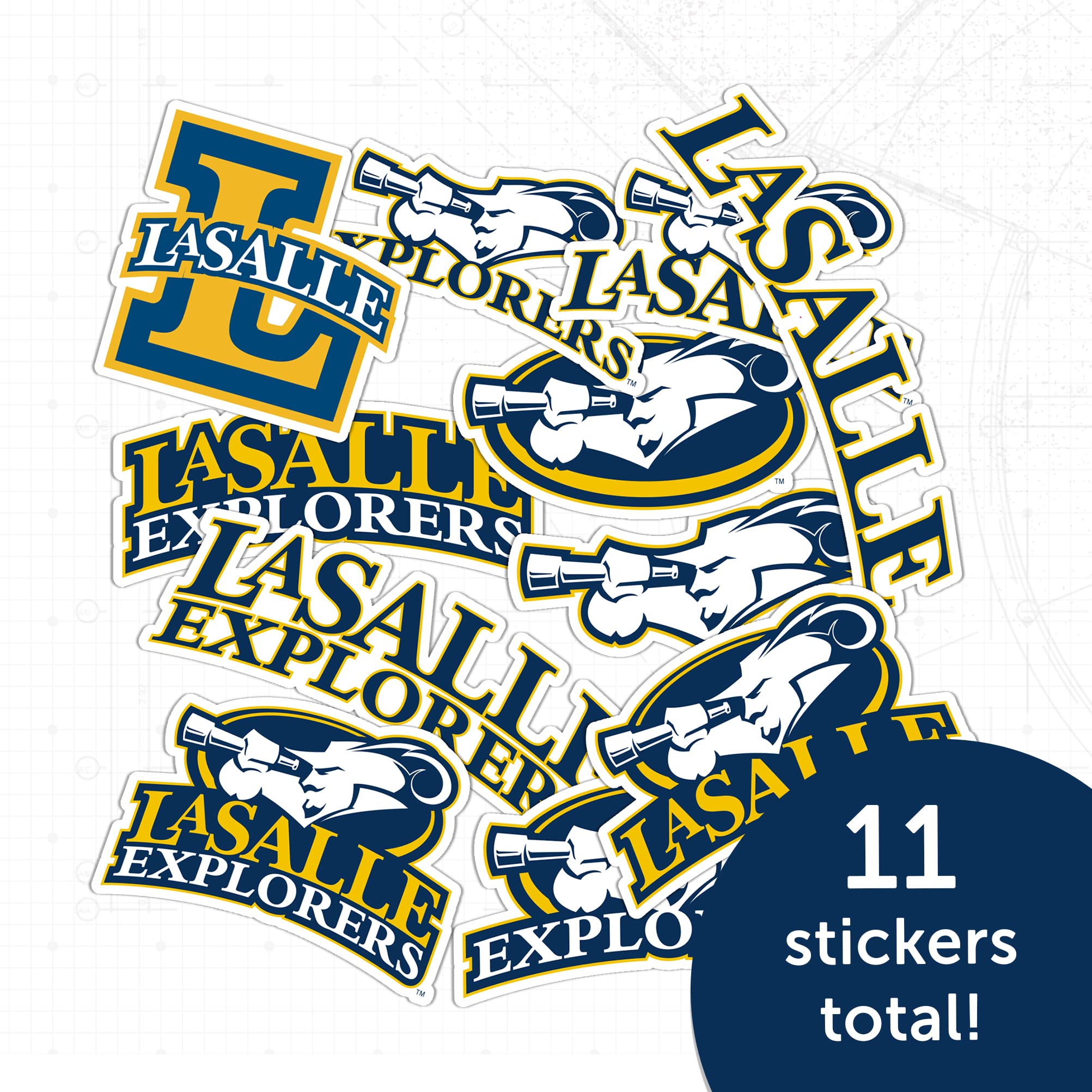La Salle University NCAA Sticker Sheet - Officially Licensed Vinyl Decals For Laptop, Water Bottle, Car - View #10