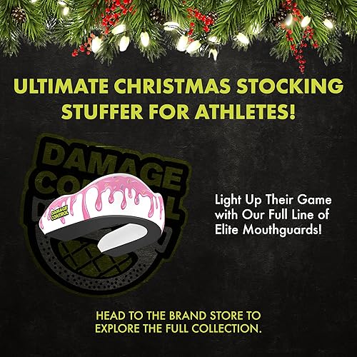 Miniatura 7 de DAMAGE CONTROL Protector bucal de fútbol juvenil Boquilla transpirable que no hierve, protege labios y dientes, funciona con frenos, incluye correa