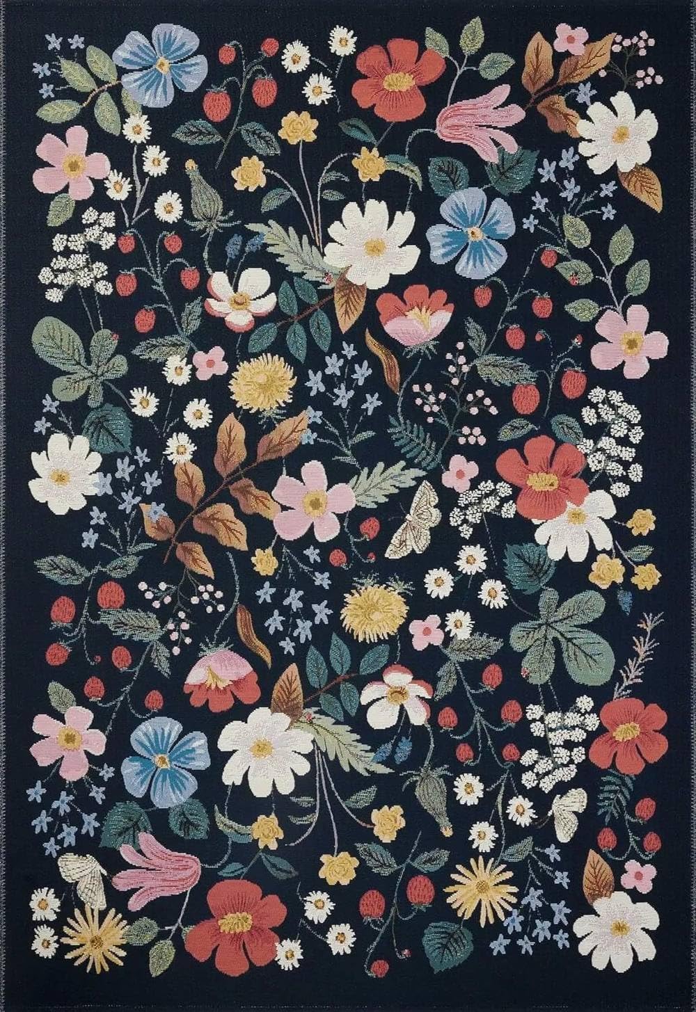 Tapis de salon mignon floral pour réchauffer les sols froids de la chambre
