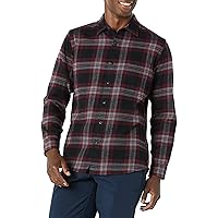 Amazon Essentials Camicia In Flanella Scozzese Con Bottoni A Maniche Lunghe Sagomata Uomo