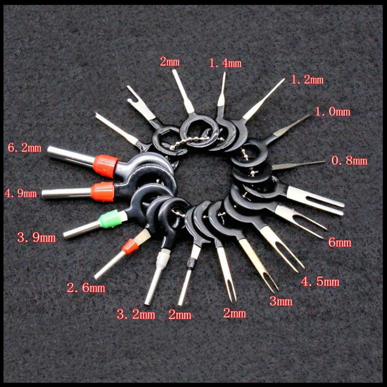 26Pcs Car Terminals Removal Tools,Auto Wire Connector Terminal Pin Extractors Puller Wiring Crimp Connector Repair Remover Key Tools Set - Image 3