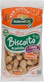 Biscoito de Polvilho Natural Life - Sabor Cebola e Salsa - Sem Glúten - Vegano - 90g