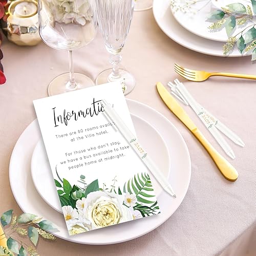 Miniatura 3 de Ctosree 50 bolígrafos de despedida de soltera, bolígrafos de boda para libro de visitas, bolígrafo retráctil de tinta negra, para propuesta de