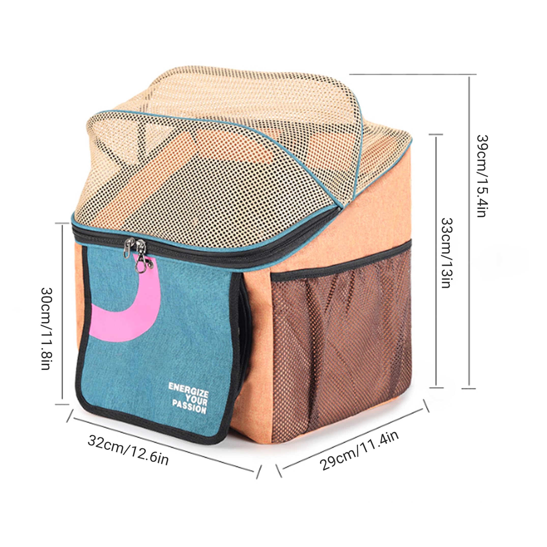 Panier de vélo pour chien et animal domestique, sac de transport convertible à dégagement rapide pour vélos/vélos électriques, multifonction comme sac à dos, sac à main et lit, orange