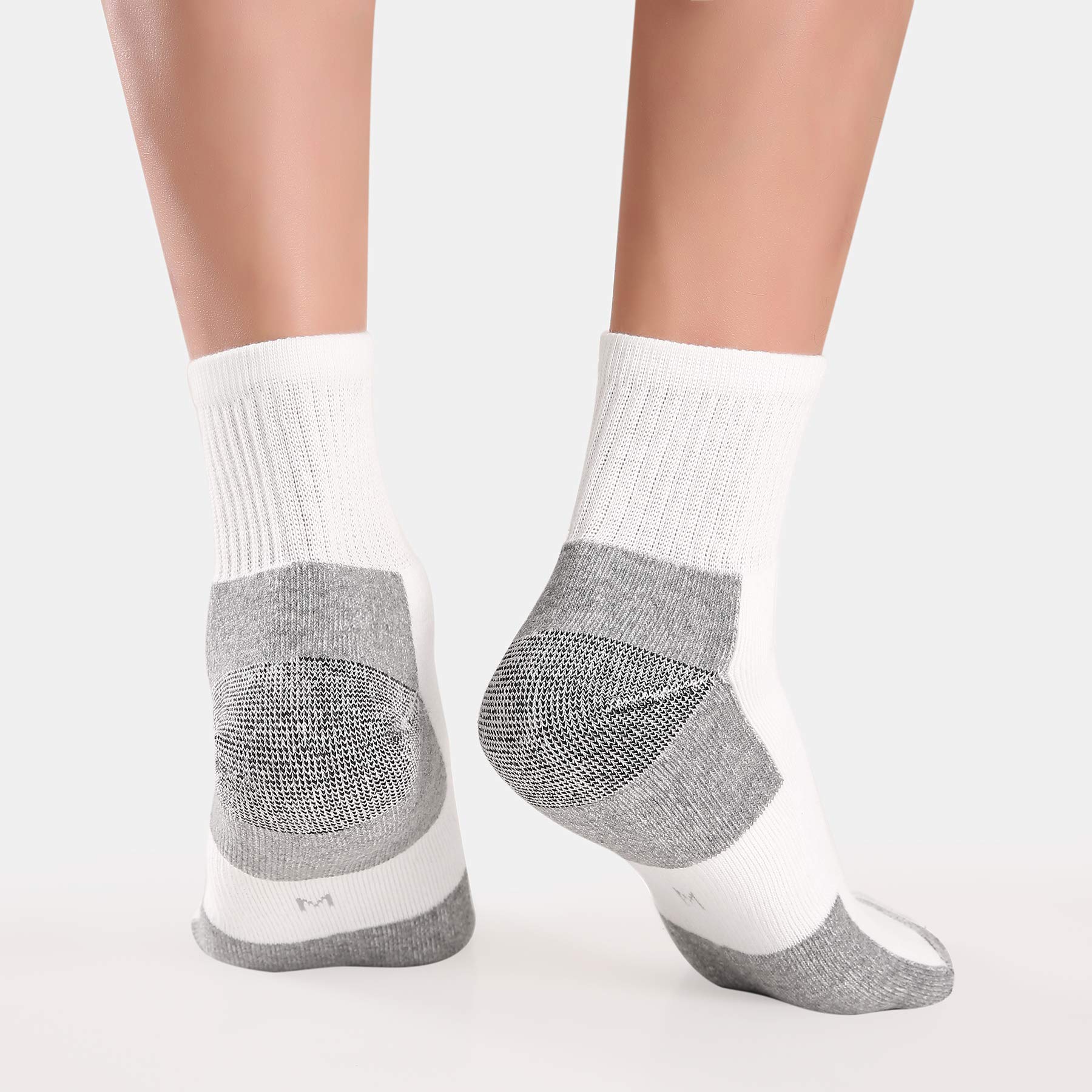 WANDER Calcetines deportivos para hombre, 3/8 pares, calcetines gruesos para correr para hombres y mujeres, calcetines de algodón 6-9/9-12/12-15