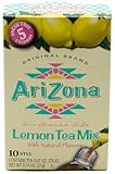 Arizona Lemon Iced Tea Stix Sugar Free&comma; 10Countper Box &lpar;Pack of 6&rpar;&comma; Low Calorie Single Serving Drink Powder Packets&comma; Just Add Water for a Deliciously Refreshing Iced Tea Beverage