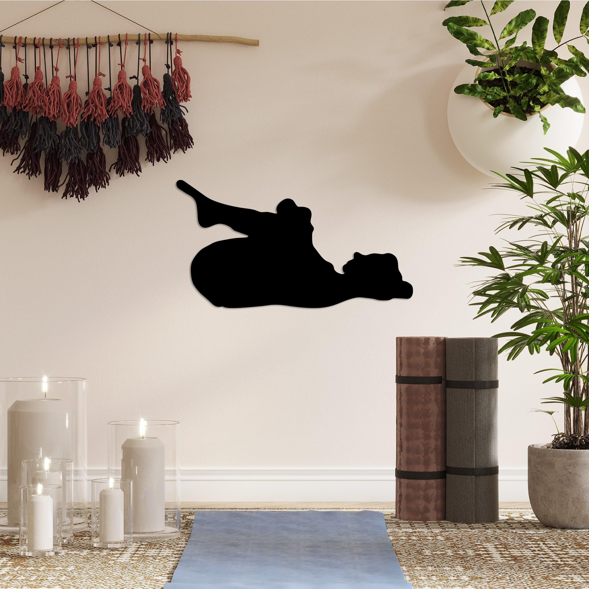 Stylish Black Decorative Metal Wall Accessory, 60 x 33 cm, 100% Metal, 1.5 mm Thickness, Perfect for Modern Home Decor & Unique Wall Art