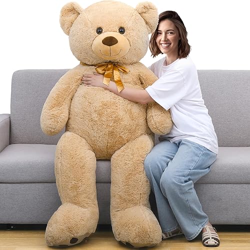 Tezituor Oso de peluche gigante de 5 pies - Oso de peluche grande de tamaño real con huellas - Oso de peluche grande de felpa esponjoso para el dĂa Tezituor Oso de peluche gigante de 5 pies - Oso de peluche grande de tamaño real con huellas - Oso de peluche grande de felpa esponjoso para el dĂa