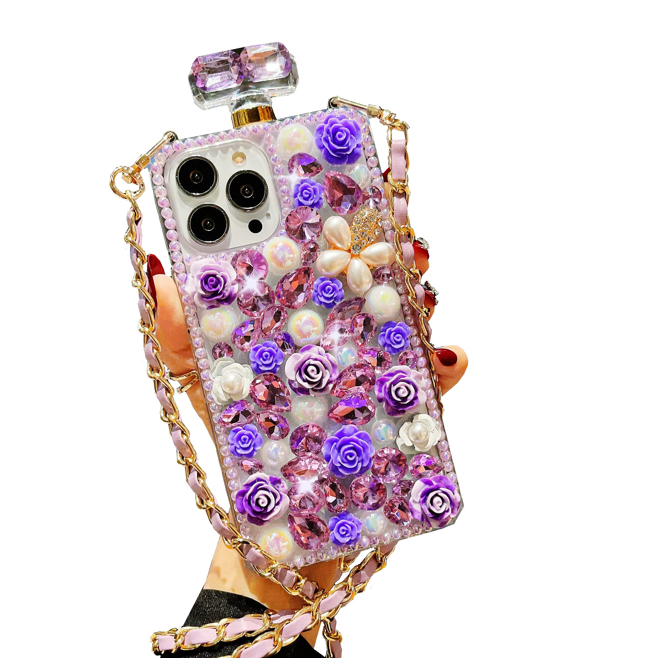 ラインストーン香水型iPhoneケース 送料無料 ブリング ラインストーン 香水瓶 iPhone 16 全機種対応