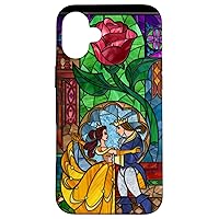 Disney La Bella e la Bestia - Vetro colorato Belle e Principe Custodia per iPhone 16 Plus