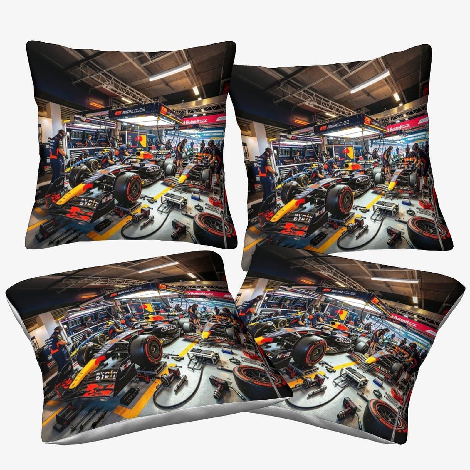 Dafufbw Formulaa Racing-1 Formulaa Racing Cushion Covers 50X50cm, 4Pcs, Pit Stop Throw Pillow Covers Decorative Pillows Covers For Sofa Bed Livingroom