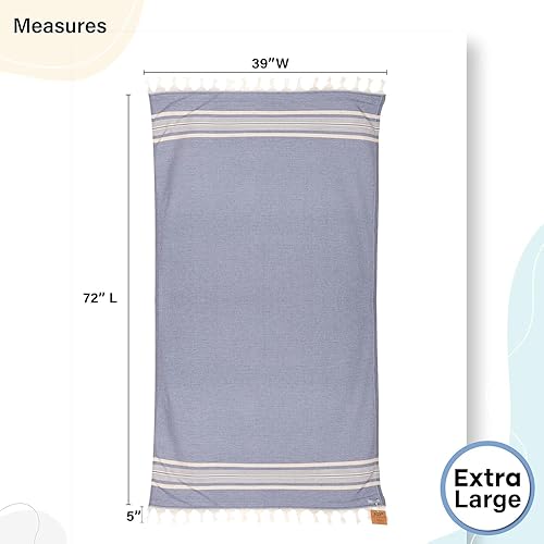 Miniatura 2 de Toalla de playa turca de lujo de algodón turco de alta calidad, sin arena, toallas de baño de secado rápido, 72 x 39 pulgadas, toallas de playa