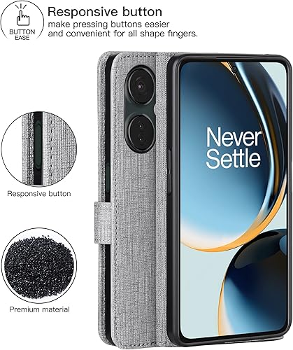 Miniatura 6 de Foluu Funda para OnePlus Nord N30 5G, con cierre magnético, ranuras para tarjetas, soporte para dinero en efectivo, soporte de TPU transparente, a