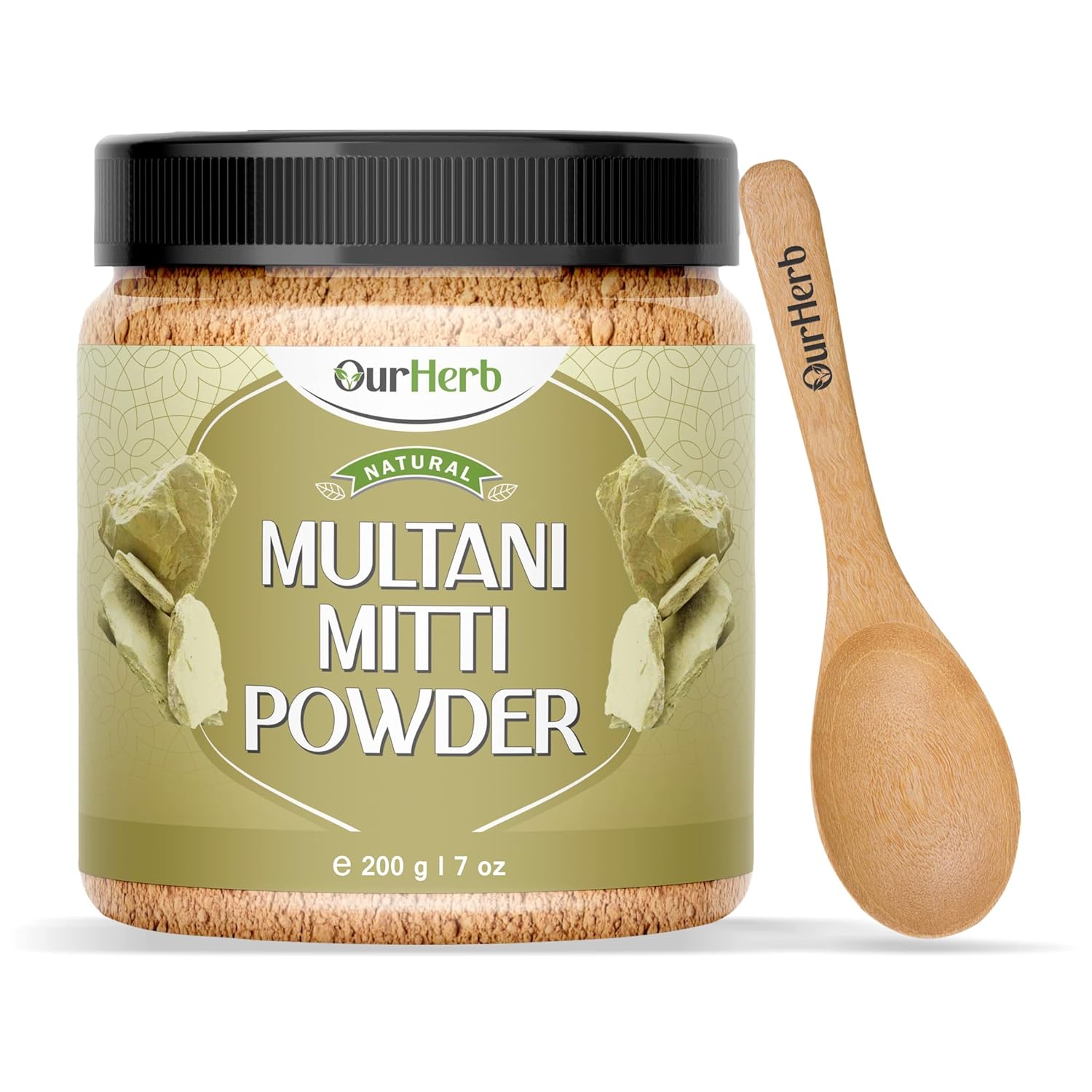 OurHerb Multani Mitti (Fuller’s Earth) Powder for Skin & Hair with