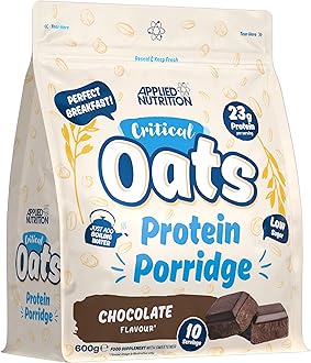 Applied Nutrition Critical Oats Advanced Protein Porridge - Whey Protein Powder Blend with Wholegrain Oats & ISO-XP Protein Isolate, Amino Acids, Easy Mix (600g - 10 Servings) (600g, Chocolate)