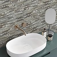 Vista 4 de Midcard 20 hojas de azulejos de pared de PVC para salpicaduras, para salpicaduras de cocina