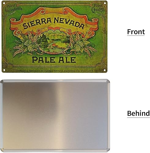 Miniatura 2 de Sierra Nevada Pale All Beer - Cartel de metal para pared, letrero de hojalata de 12 x 16 pulgadas