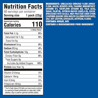 OREO Chocolate Sandwich Cookies, 60 Snack Packs (2 Cookies Per Pack) | Always made with Real Cocoa, Certified Kosher, Individually Wrapped