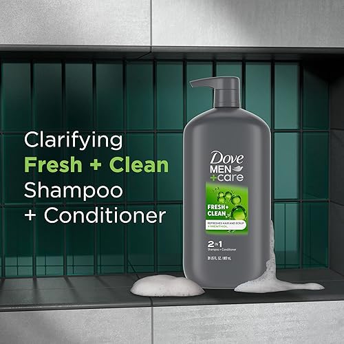Miniatura 5 de DOVE MEN + CARE Champú y acondicionador 2 en 1 Fresh & Clean for Clean Hair Shampoo y acondicionador para un cabello más fuerte y saludable todos