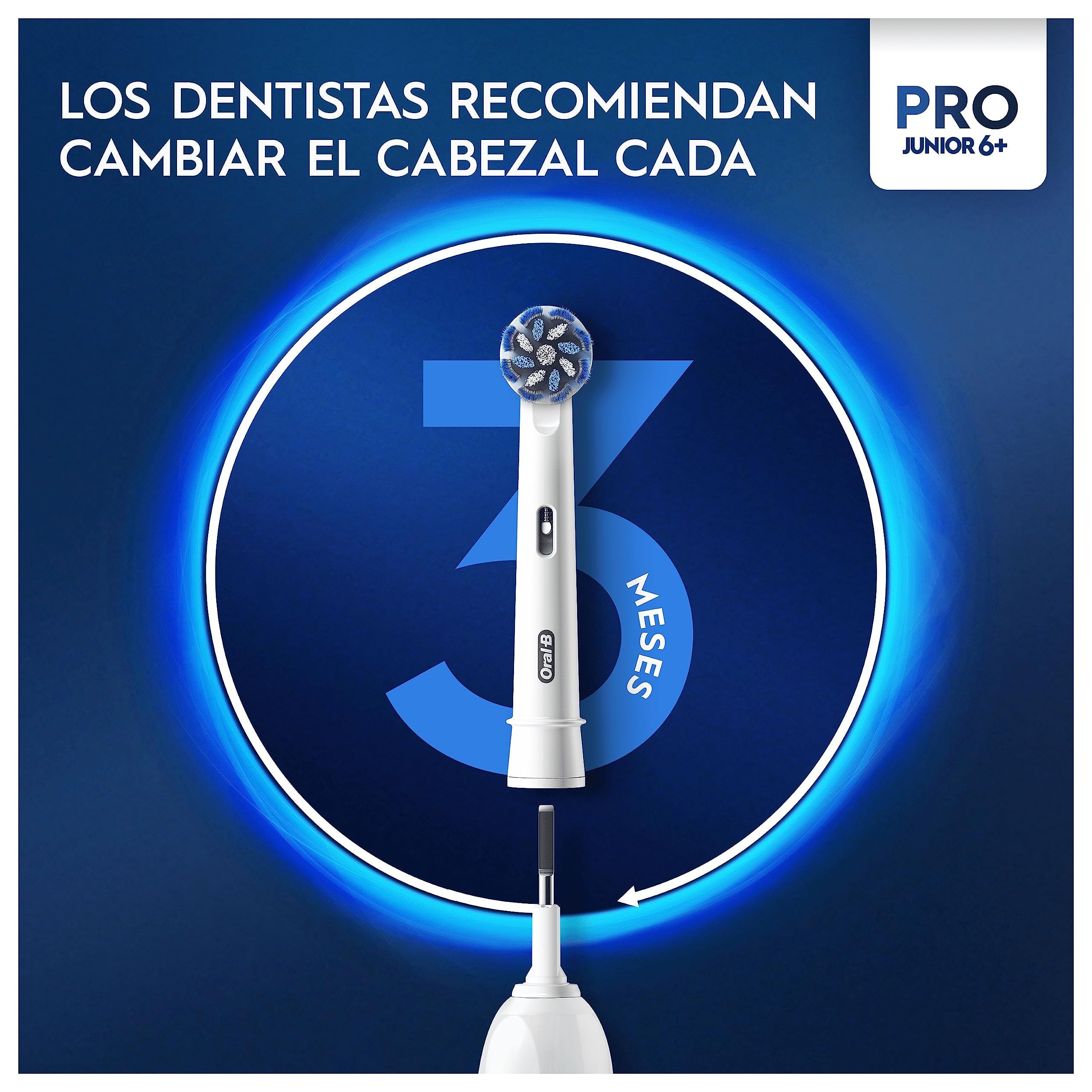 Oral-B Pro Junior Cepillo De Dientes Eléctrico, 1 Mango De Star Wars, 2 Cabezales, Diseñado Por Braun, Apto Para Niños Mayores De 6 Años, Regalos Originales