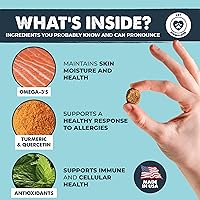 Vista 3 de Mighty Paw Waggables Allergy Immune + Itch (Hecho en Estados Unidos) -Masticables para perros antipicazón. Vitaminas de apoyo para alergias