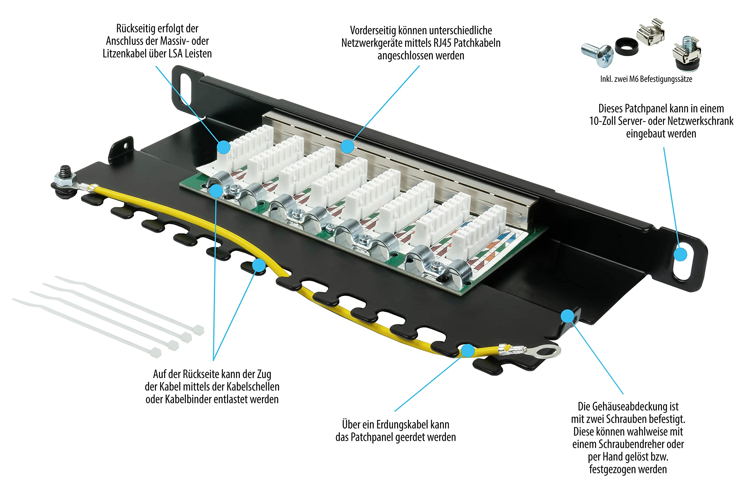 Good Connections® Patch Panel / Patch Panel - 10" - Server Ounting - View #9