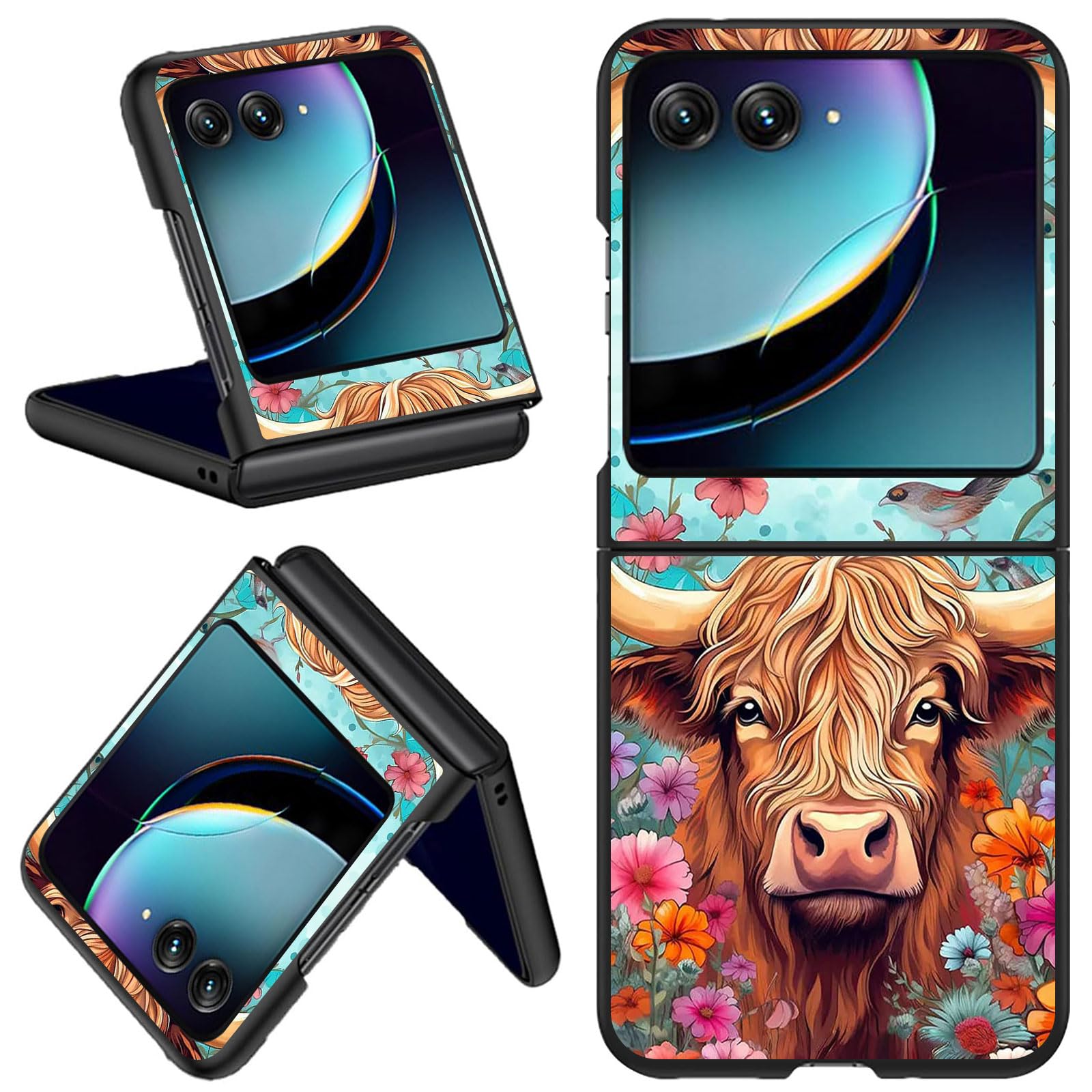 Qindaiwen for Motorola Razr Plus 2024 Case/Moto Razr 50 Ultra Case, Hard PC Shell Ultra Thin Slim Durable Protective Phone Case Cover for Moto Razr 50