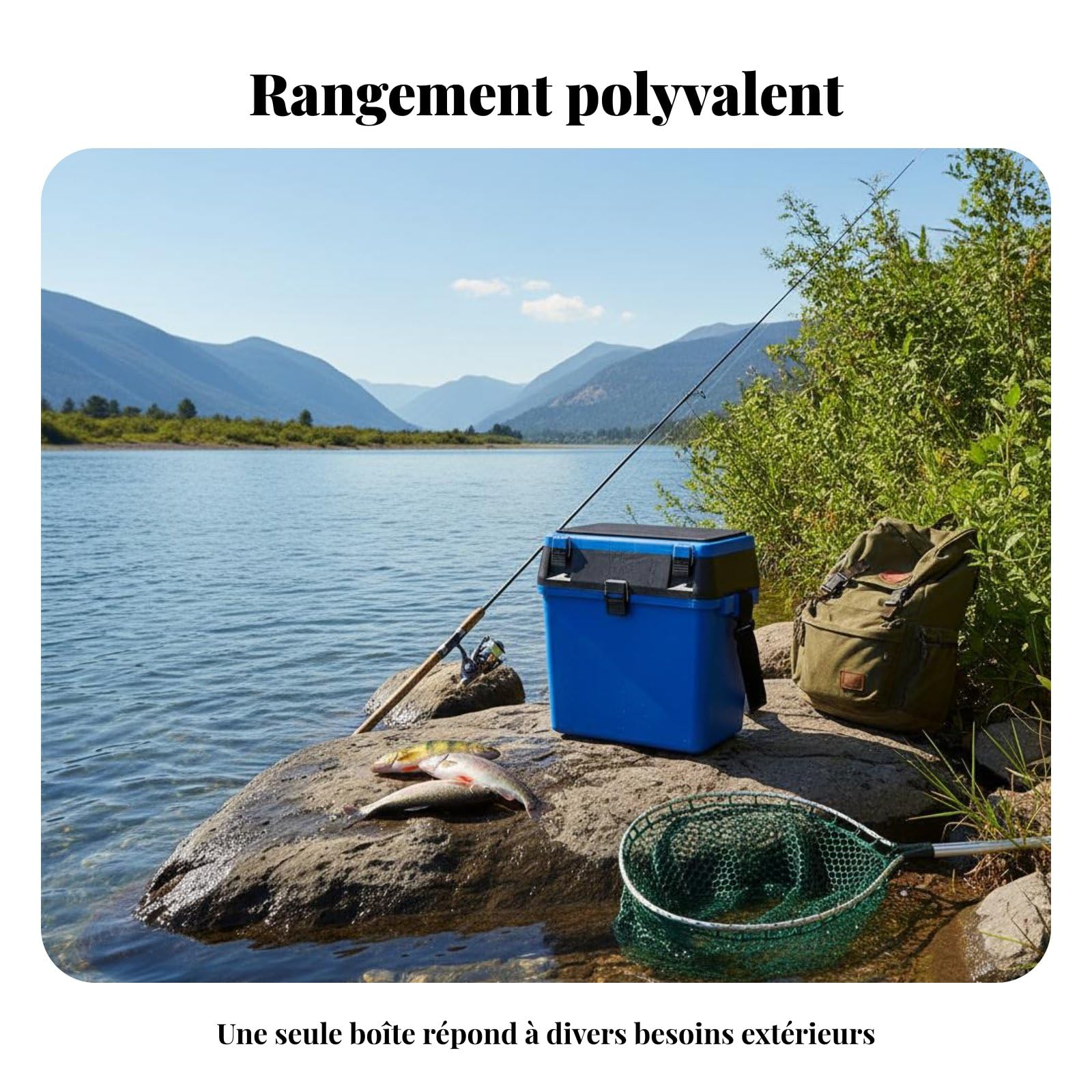 Cassetta da Pesca con Seduta Grande Capacità Sgabello Contenitore da Pesca Ampio Vano Superiore Valigetta Porta Minuterie, Verde