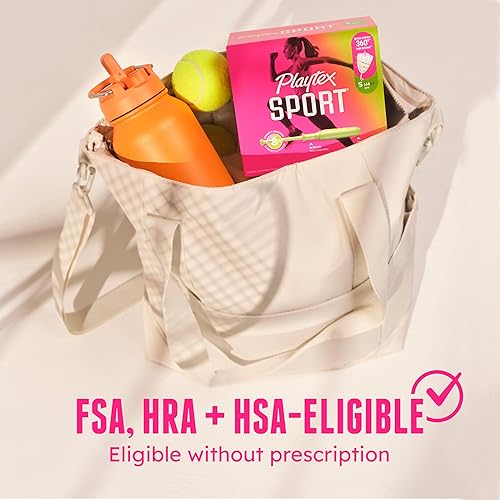 Miniatura 5 de Playtex Tampones deportivos, súper absorción, tampones sin fragancia, 84 unidades (6 paquetes de 14 unidades)