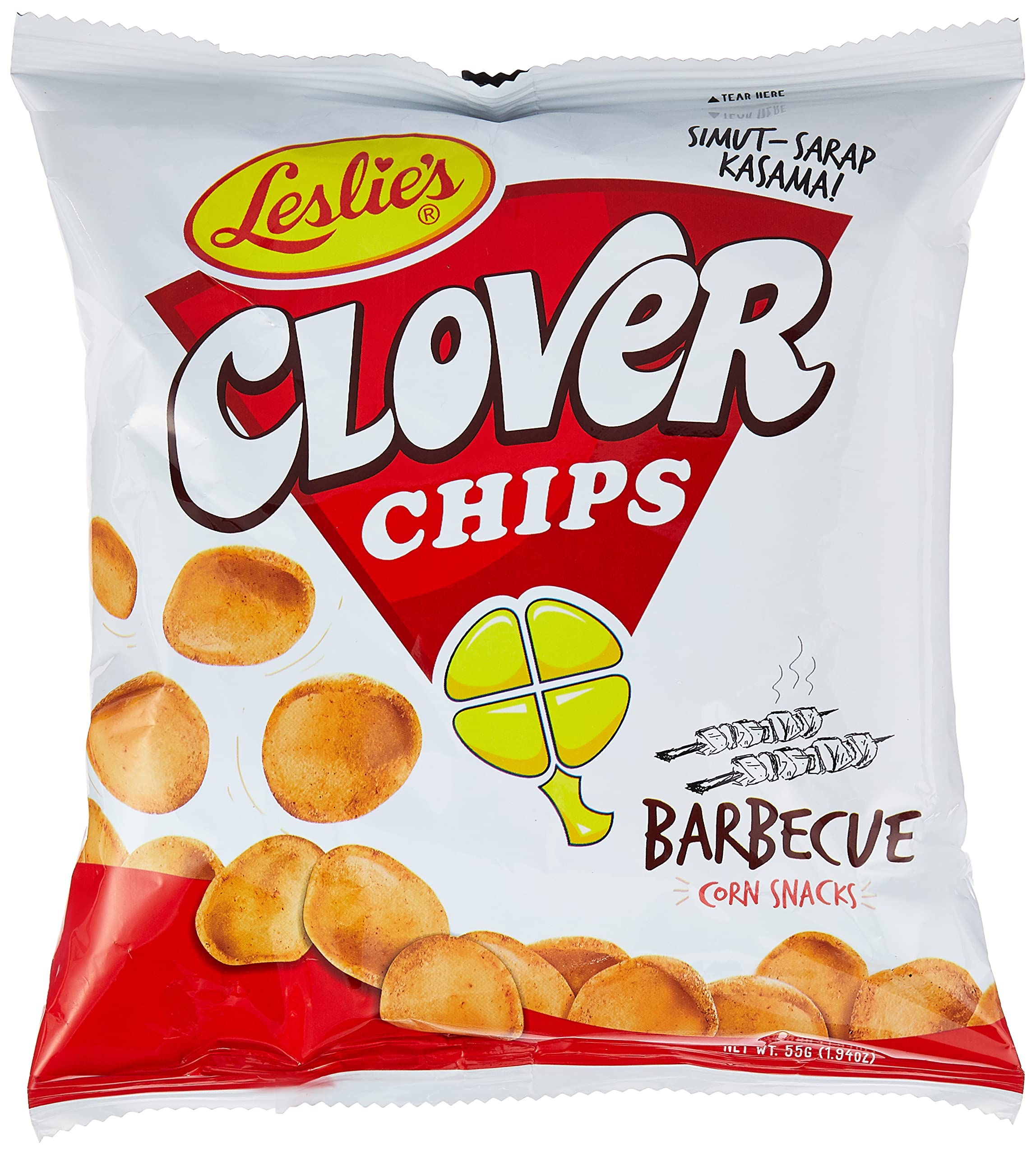 Clover Barbecue Flavored Corn Snacks, 55 gm
