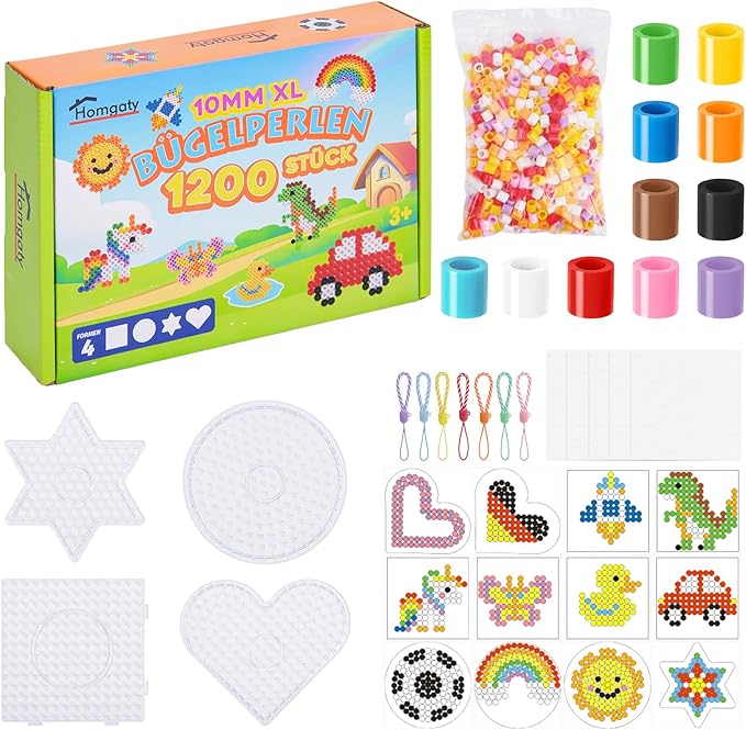 Homgaty Big Pegboard Bead Set for Kids Crafting