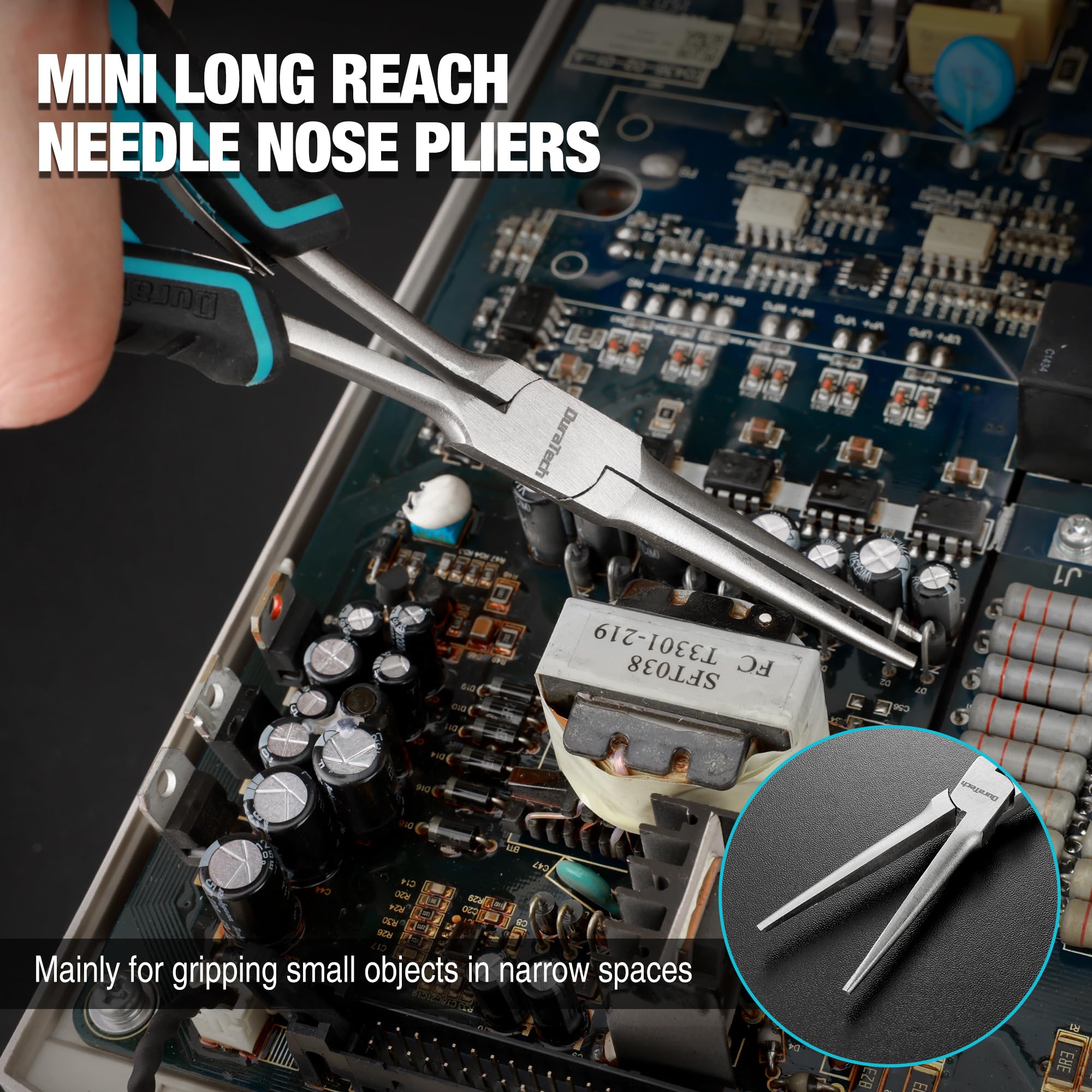 DURATECH Needle Nose Pliers - Long Reach Set -5 DURATECH Needle Nose Pliers - Long Reach Set -5
