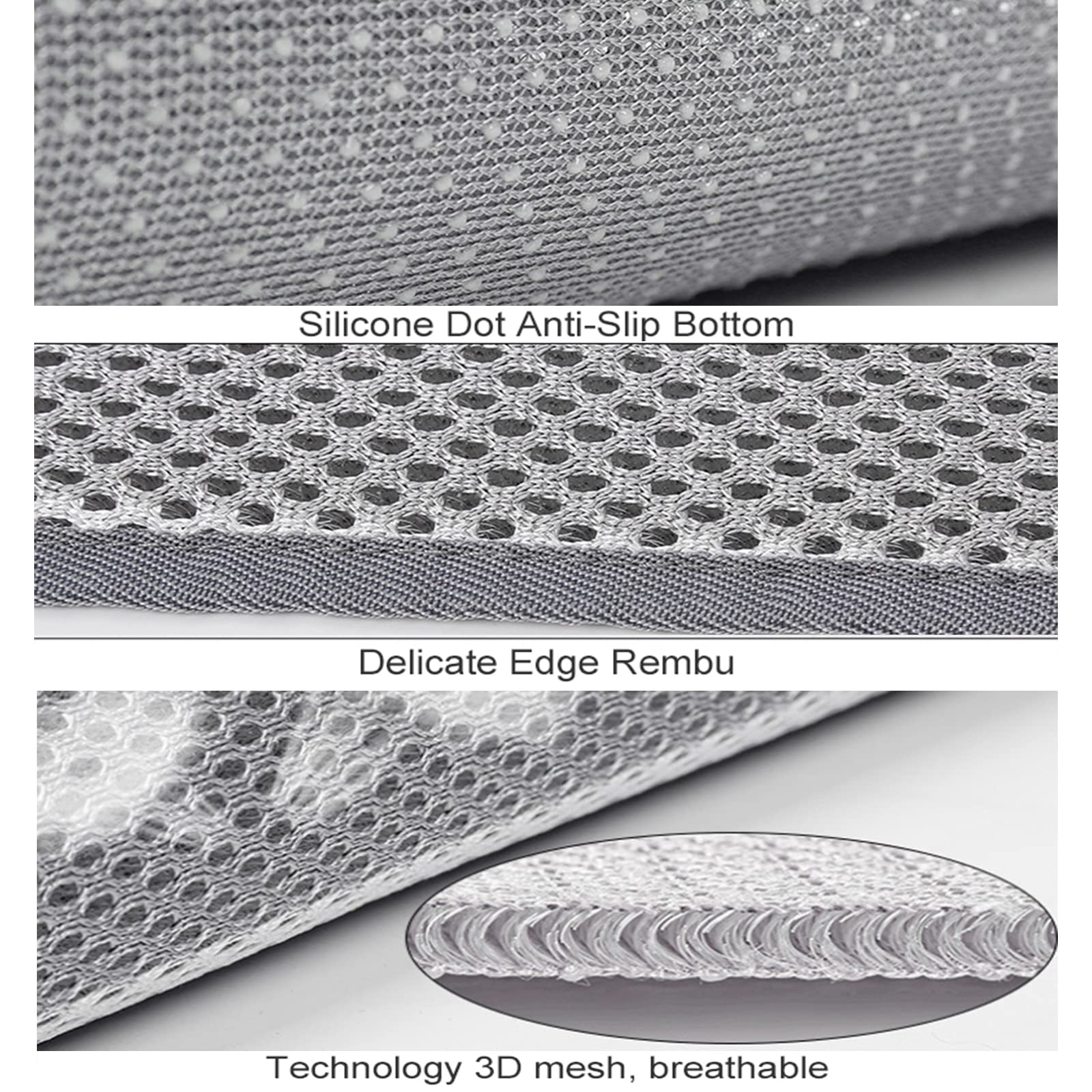 Mata do legowiska dla psów i kotów Summer Pet Ice Mat, siatka 3D(Grey,20”x16”)