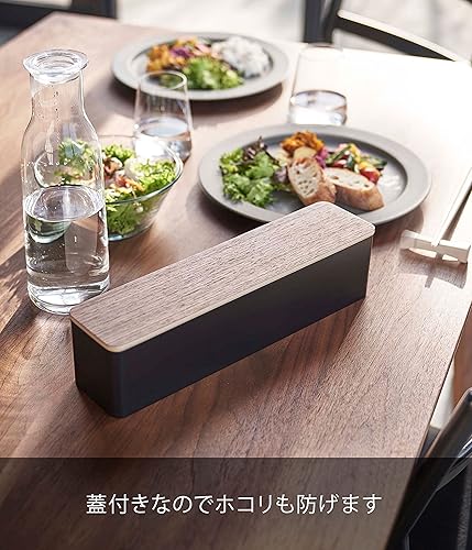 Miniatura 5 de Yamazaki Estuche de utensilios para el hogar, plástico + madera, mesa, tamaño único, nogal