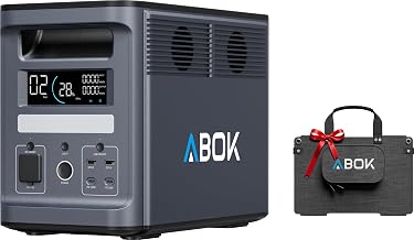 ABOK Ark2000 Tragbare Powerstation 1536Wh LiFePO4, erweiterbar auf 4,6kWh, 1,3h 0–100% Schnellladung, 2000W AC Solargenerator mit UPS & App-Steuerung für Camping, Notfälle, Wohnmobile & Off-Grid