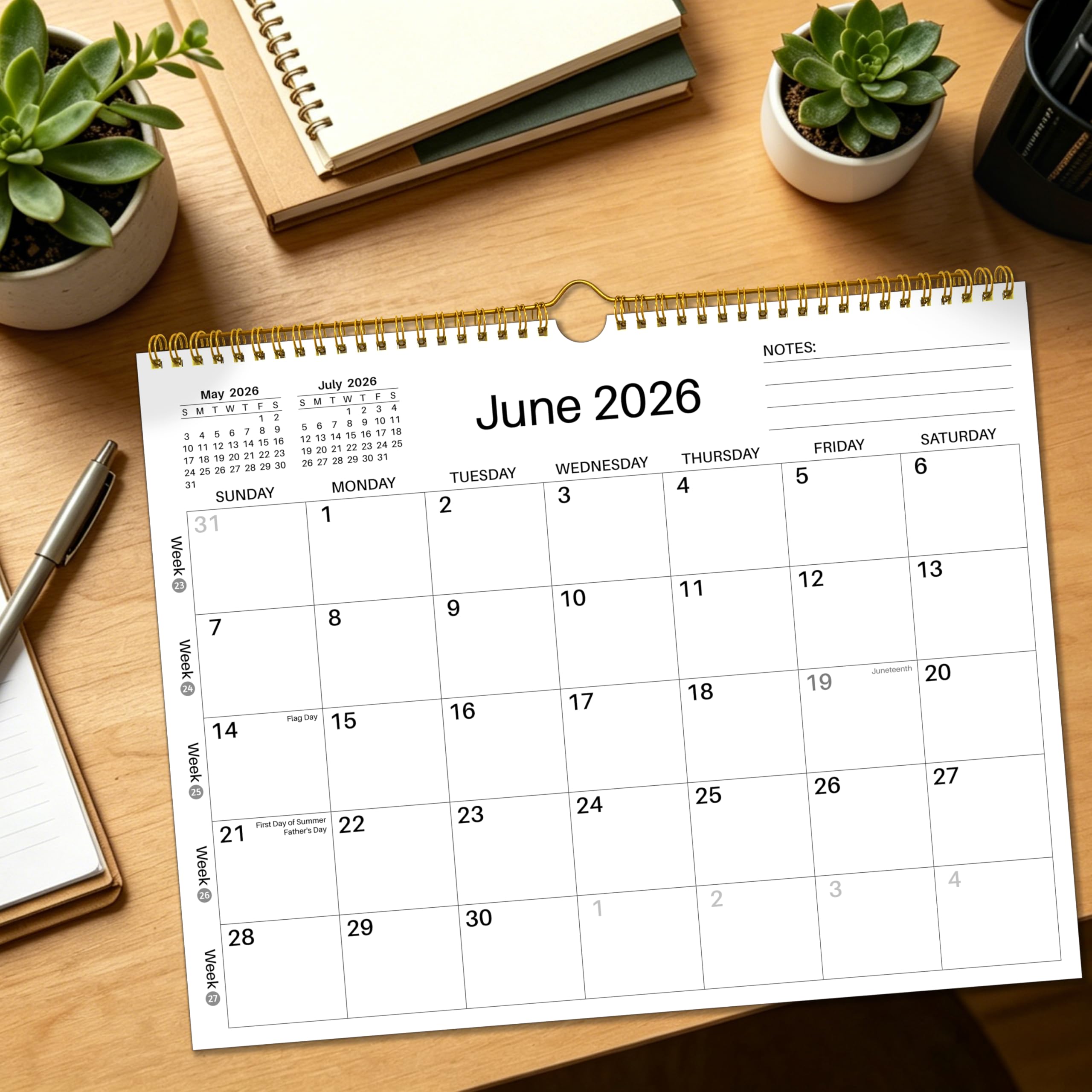 Wandkalender 2026-2027 weiß