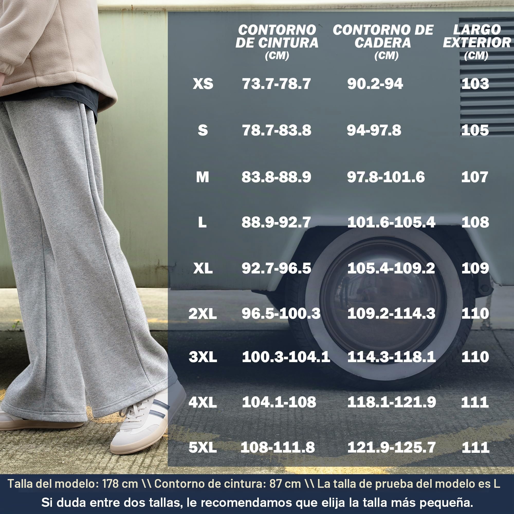 ineepor Pantalon Chandal Hombre Invierno Pantalon Deporte Hombre Forro Polar Cálido Algodon Acampanados Baggy Anchos Casual Running Jogger Cintura Elástica con Bolsillos y Cordón Ajustable XS-5XL