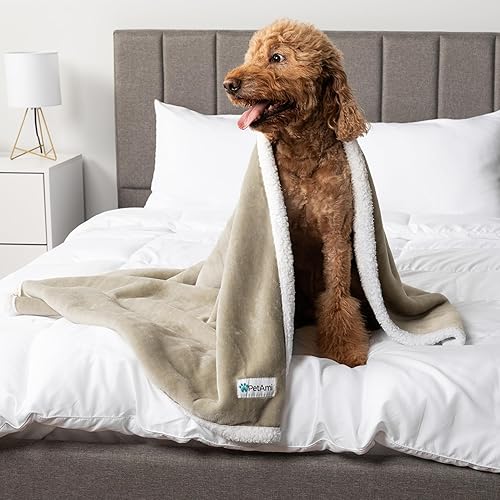 Miniatura 7 de PetAmi - Manta impermeable para perro adecuada para cama, sofá  Funda impermeable para cama de perro, para perros grandes, cachorros  Manta de forro