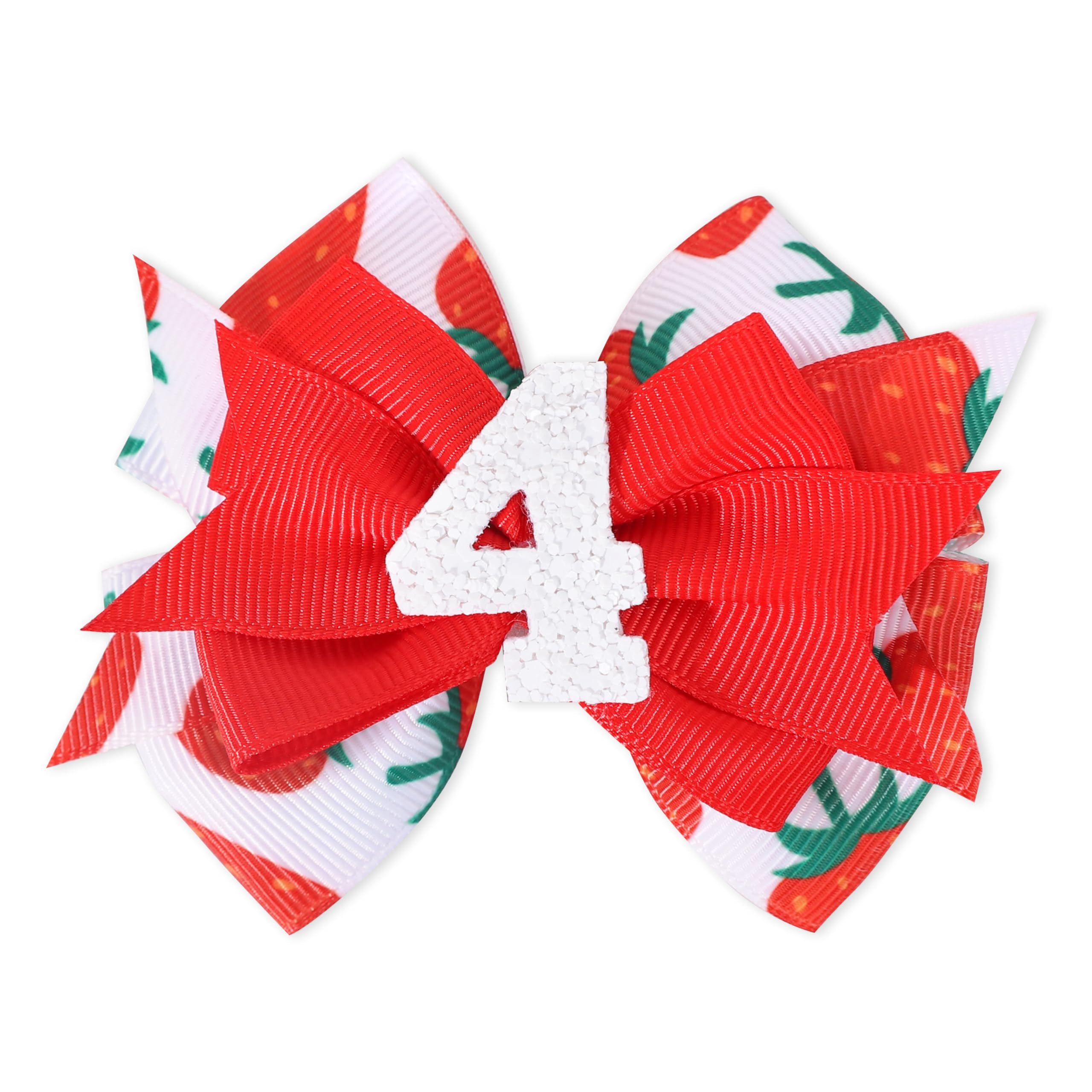 4x Mausohren-Schleifen-Clips Für Mädchen & Frauen – Rot Mit Glitzer, Ca. 10,2 Cm, Für Kostüm & Haar-Accessoires