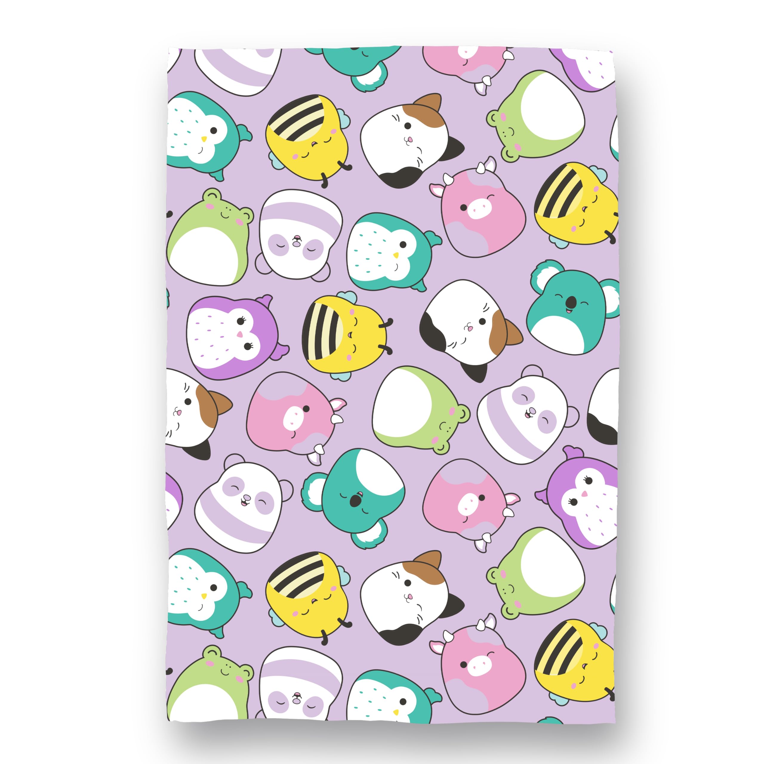 Squishmallows Officially Licensed Fleece Throw Blanket | Super Soft Warm Purple Throw, Playful Design | Perfect For Home, Bedroom, Sleepovers & Camping | Size 100 x 150cm