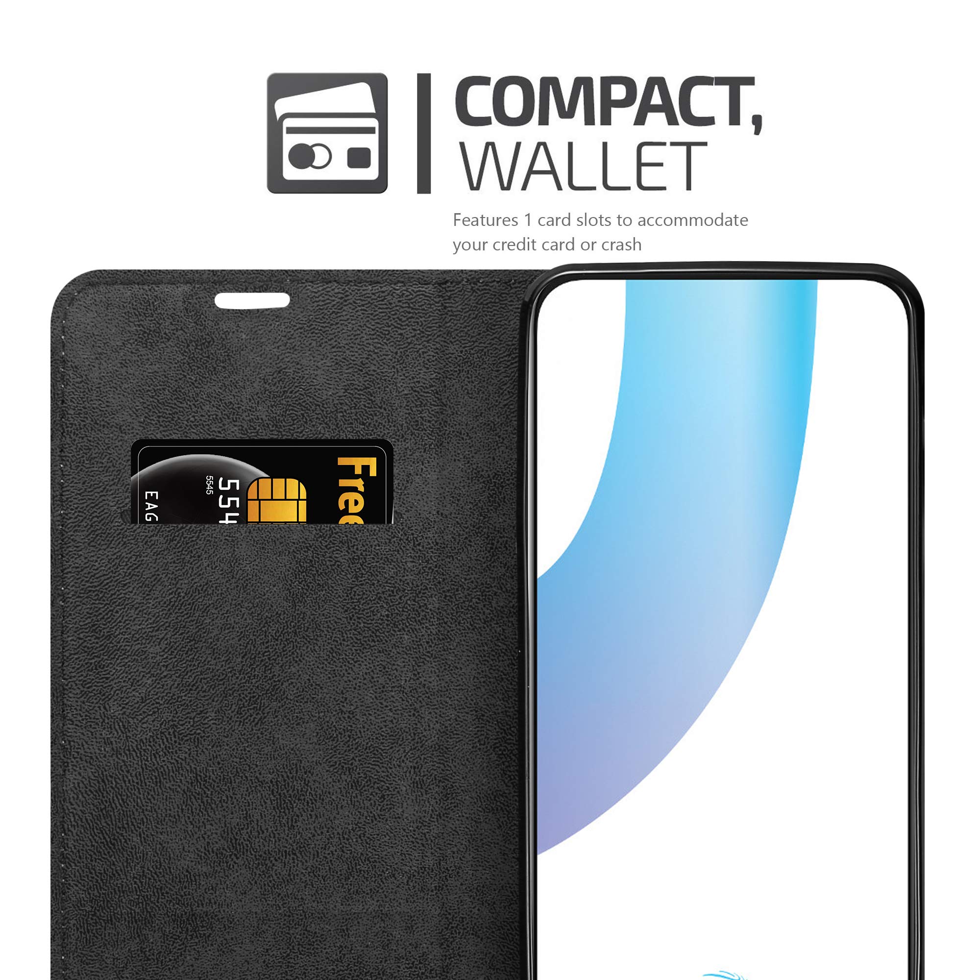 Cadorabo Funda Libro Compatible con Vivo V17 Pro en Negro Antracita
